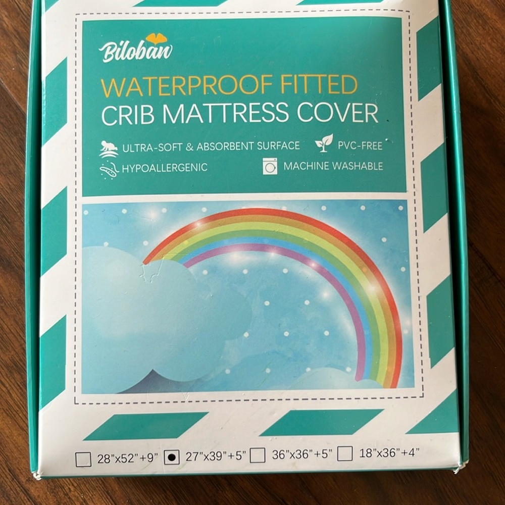 Waterproof fitted crib, mattress, cover